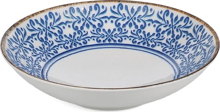 Bílá/modrá porcelánová polévková miska 1 l Azul – BonBistro
