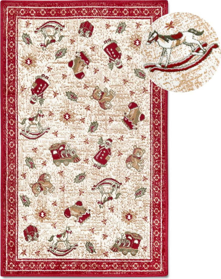 Červený koberec s vánočním motivem s příměsí bavlny 50x80 cm Toy's Delight Red Christmas – Villeroy&Boch Villeroy & boch