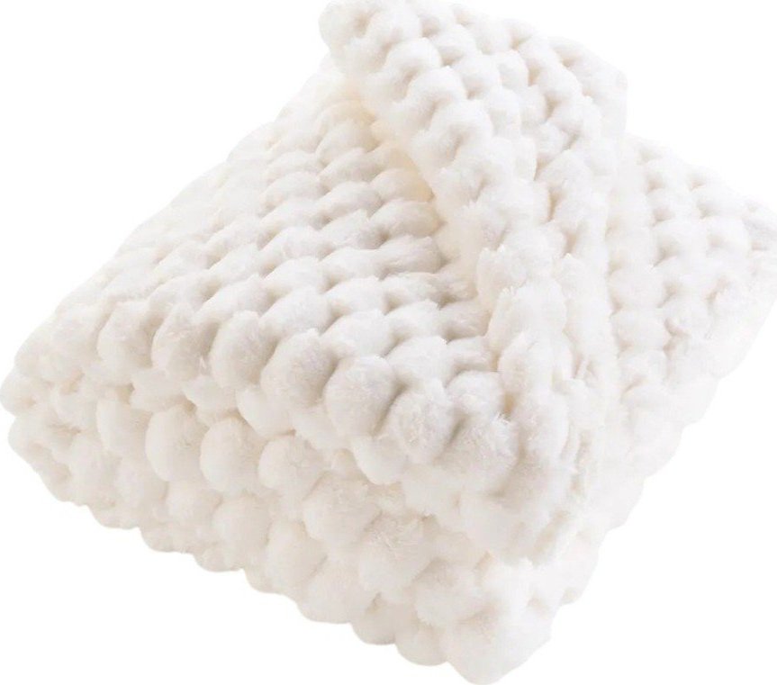 Krémová deka z mikroplyše 125x150 cm Frosty – douceur d'intérieur Douceur d intérieur