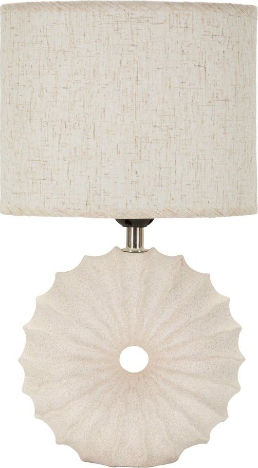 Krémová keramická stolní lampa s textilním stínidlem (výška 40 cm) Anemone – Mauro Ferretti Mauro Ferretti