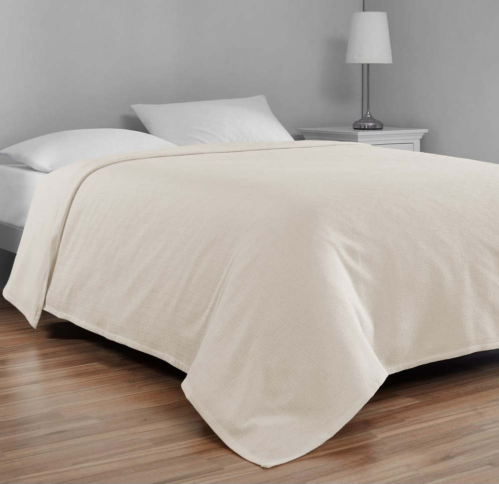 Krémový bavlněný přehoz na dvoulůžko 200x230 cm Serenity – Mijolnir Mijolnir