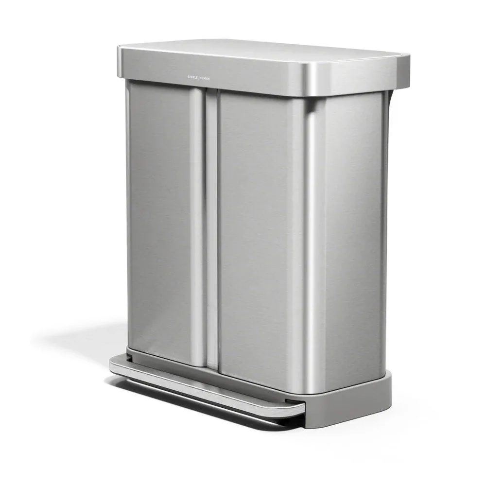 Odpadkový koš 34+24 l na tříděný odpad/nášlapný v matně barvě – simplehuman