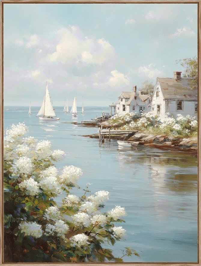 Tištěný obraz s rámem 60x80 cm Quiet Bay – Styler Styler