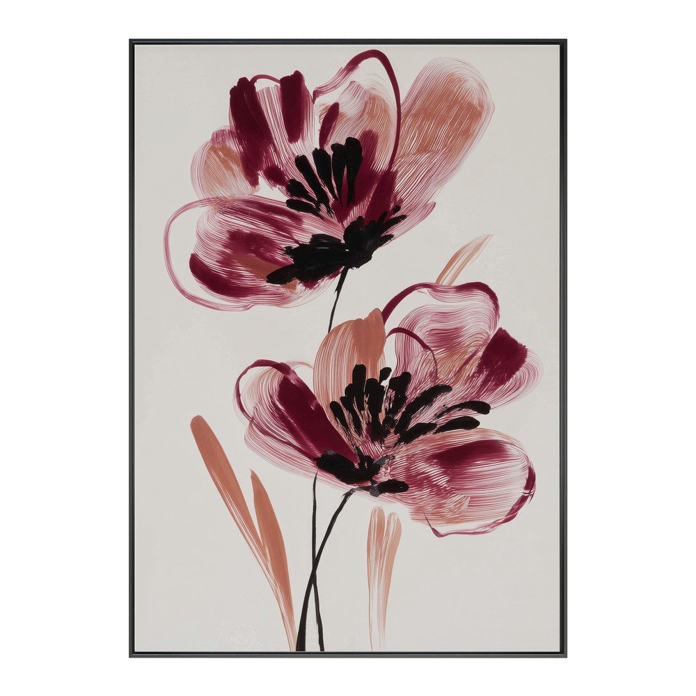 Tištěný obraz s rámem/na plátně 70x100 cm Burgundy Blooms – Styler Styler