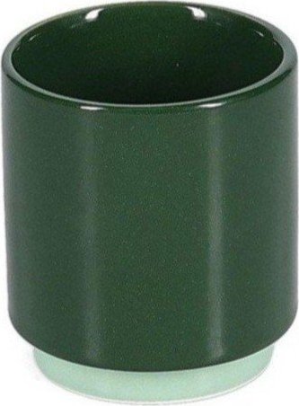 Tmavě zelený kameninový šálek na espresso 130 ml Duo – ONA ONA