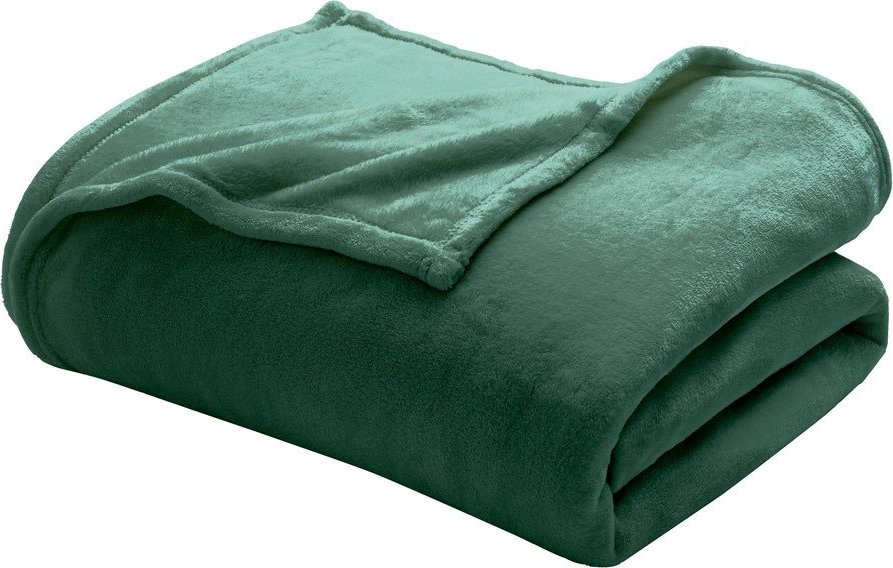 Zelená deka z mikroflanelu 220x240 cm Flanou – douceur d'intérieur Douceur d intérieur