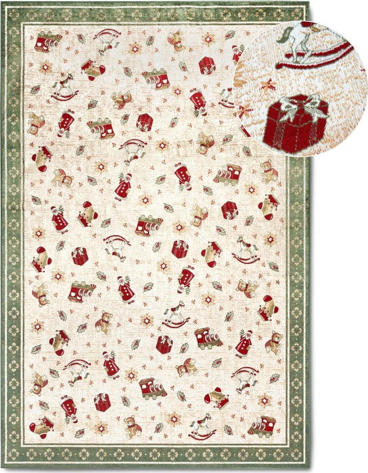 Zelený koberec s vánočním motivem s příměsí bavlny 160x230 cm Toy's Delight Green Christmas – Villeroy&Boch Villeroy & boch