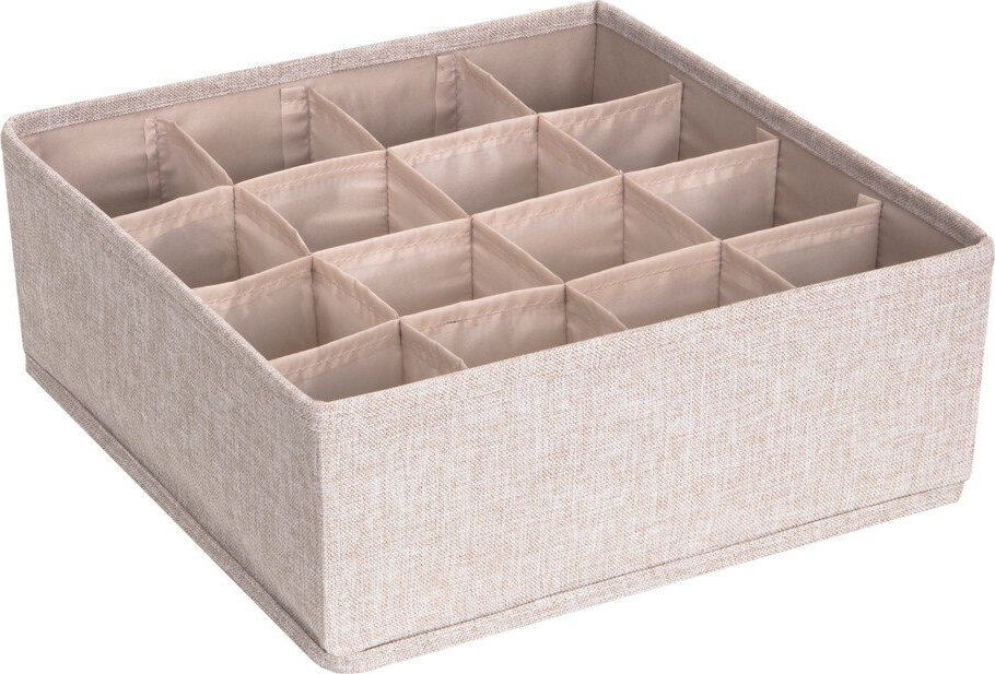 Béžový organizér do zásuvky s 16 přihrádkami Bigso Box of Sweden Drawer Bigso