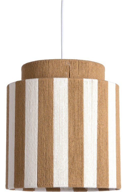 Bílé/v přírodní barvě provazové závěsné svítidlo ø 30 cm Vienna Stripes – Leitmotiv Leitmotiv