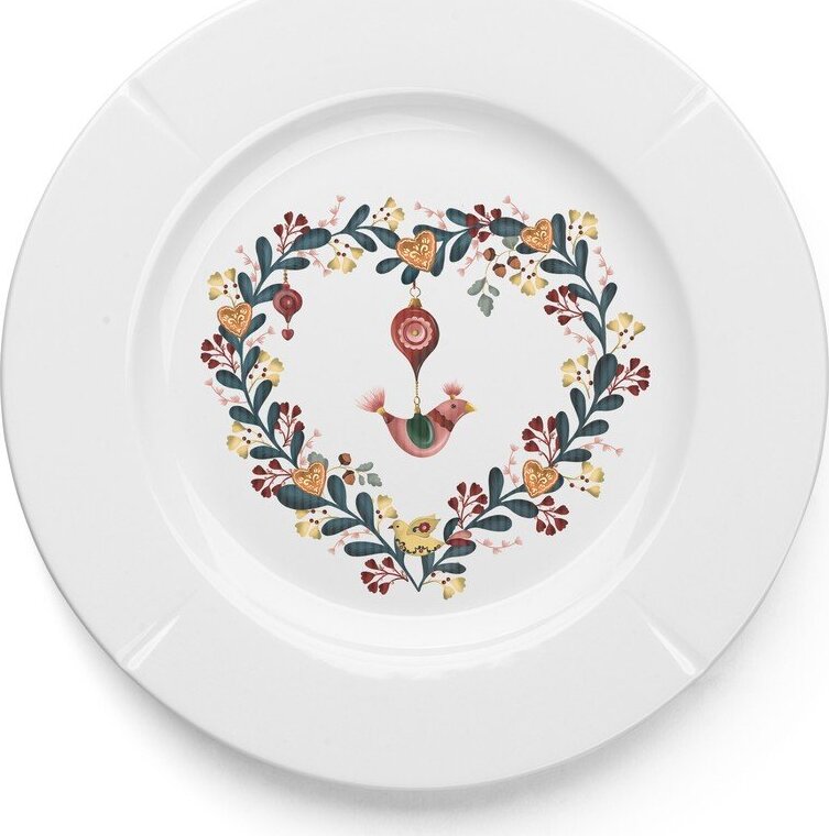 Bílý dezertní porcelánový talíř ø 19