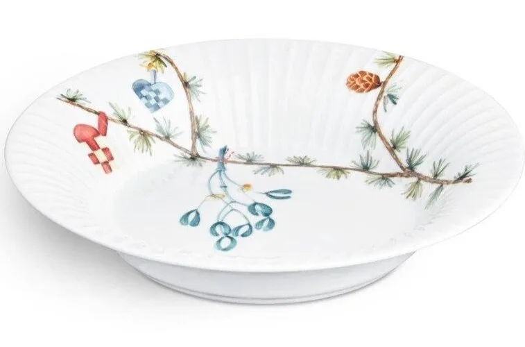 Bílý hluboký porcelánový talíř s vánočním motivem ø 21 cm Hammershøi Christmas – Kähler Design