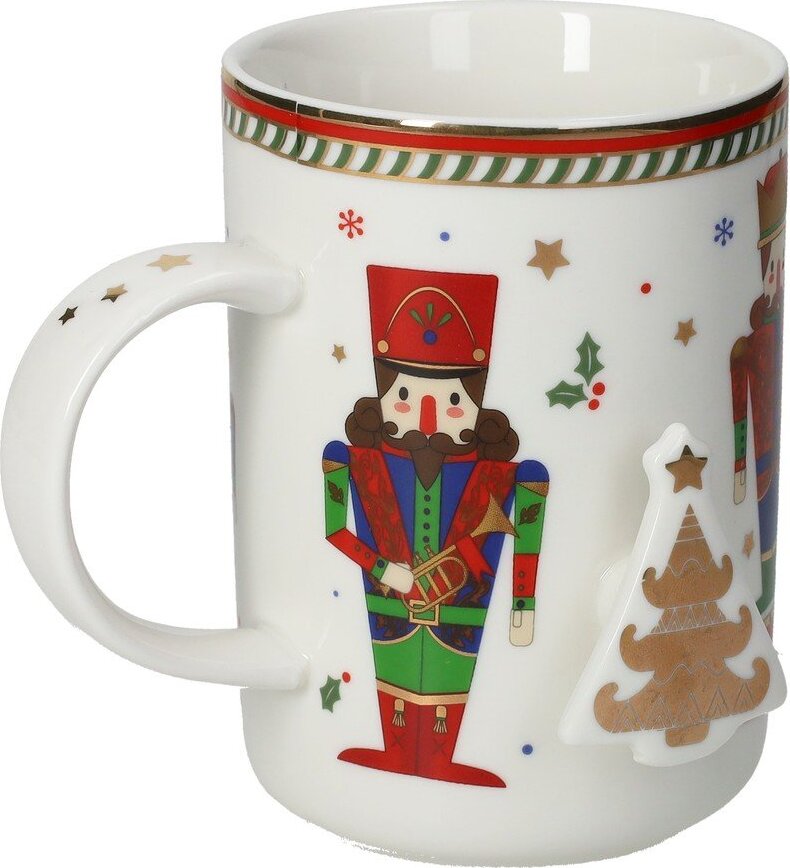 Bílý hrnek s vánočním motivem 400 ml Lo schiaccianoci – Brandani Brandani