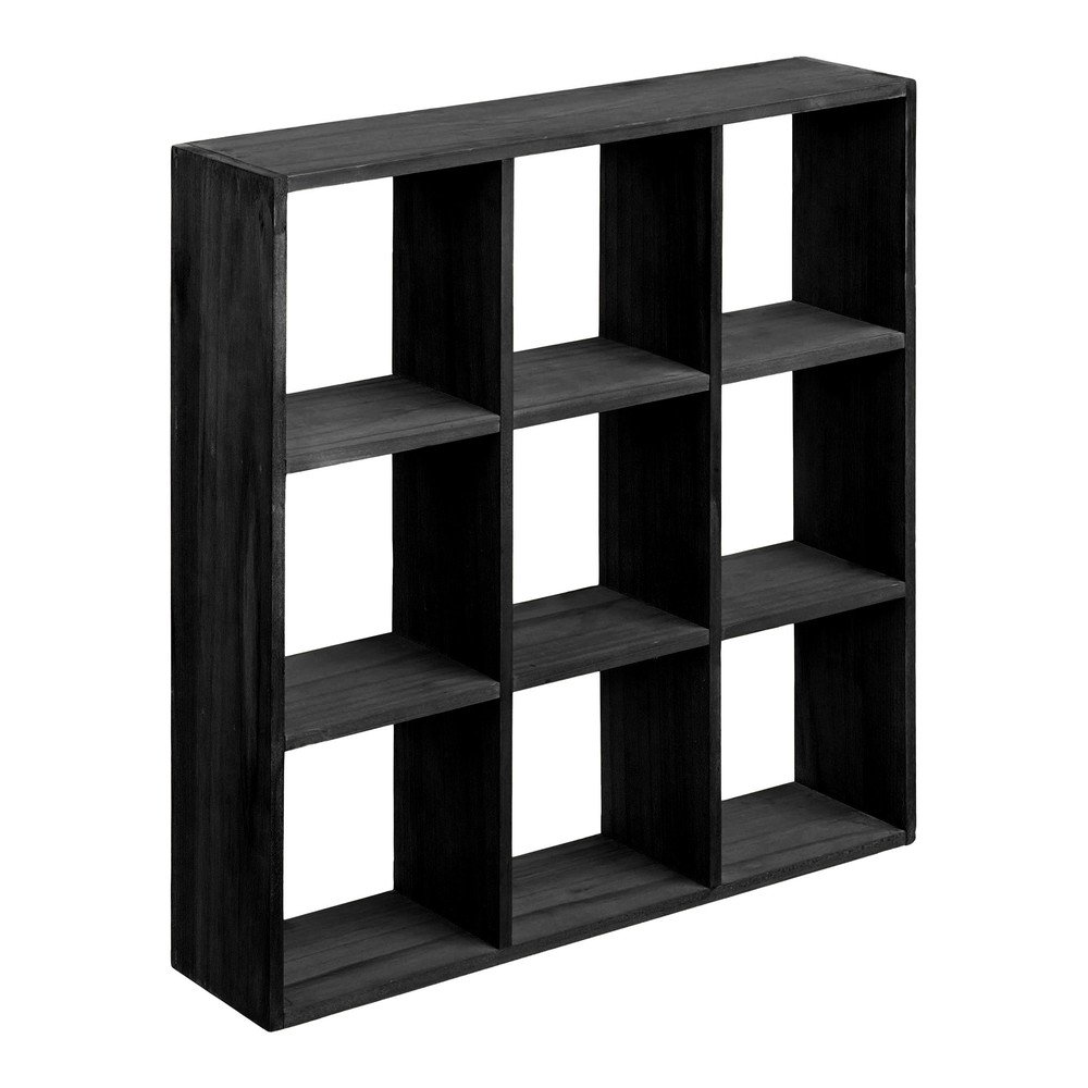 Černá patrová police z borovicového dřeva 46 cm Moss – House Nordic House Nordic