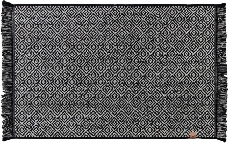 Černá textilní koupelnová předložka 50x80 cm Morocco – Mette Ditmer Denmark Mette Ditmer Denmark