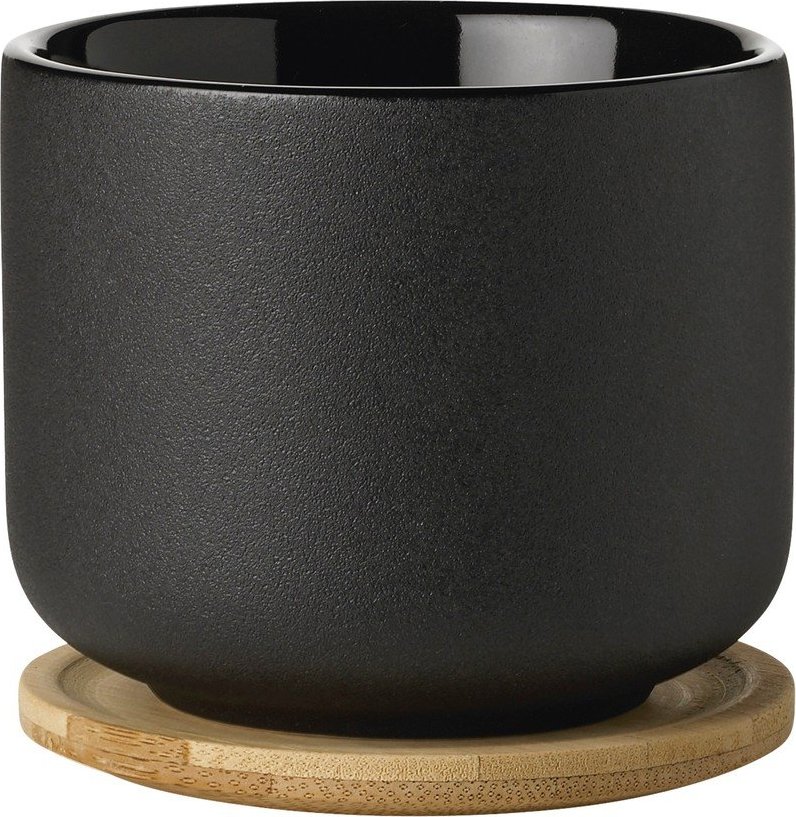 Černý kameninový šálek na cappuccino 200 ml Theo – Stelton STELTON