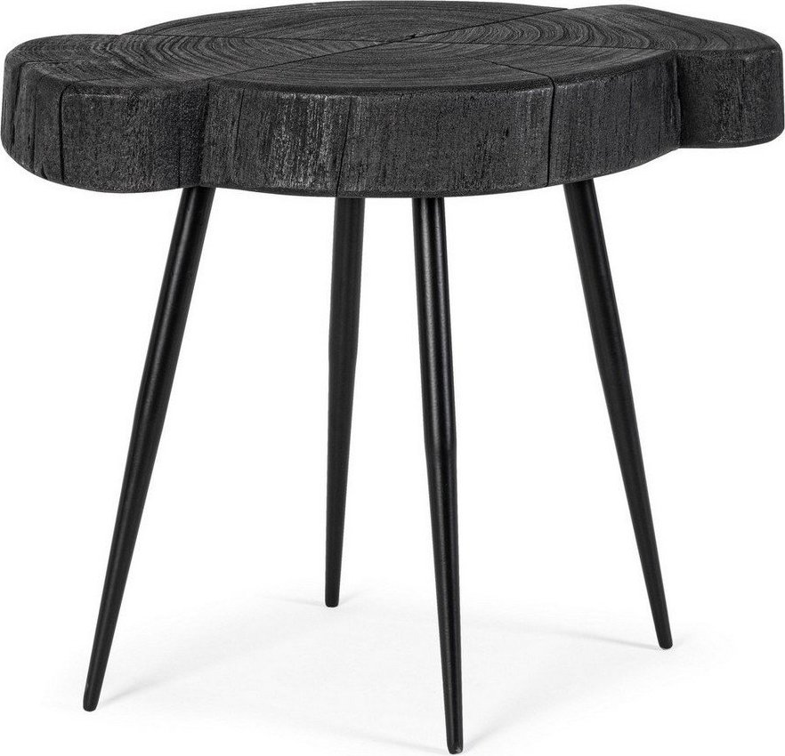 Černý konferenční stolek s deskou z akácie 35x45 cm Zakia – Bizzotto Bizzotto