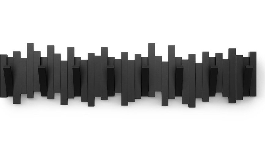 Černý plastový nástěnný věšák 72 cm Sticks – Umbra Umbra