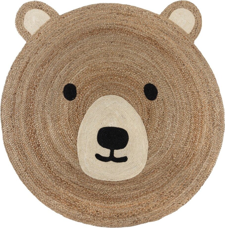 Jutový dětský koberec v přírodní barvě 100x100 cm Bertie Bear – Flair Rugs Flair Rugs