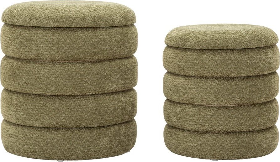 Khaki taburety v sadě 2 ks Nordic Style – Mauro Ferretti Mauro Ferretti