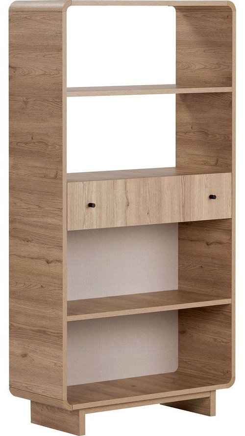 Knihovna v dekoru dubu ve světle přírodní barvě 78x153x34 cm Senza – Nordure Nordure