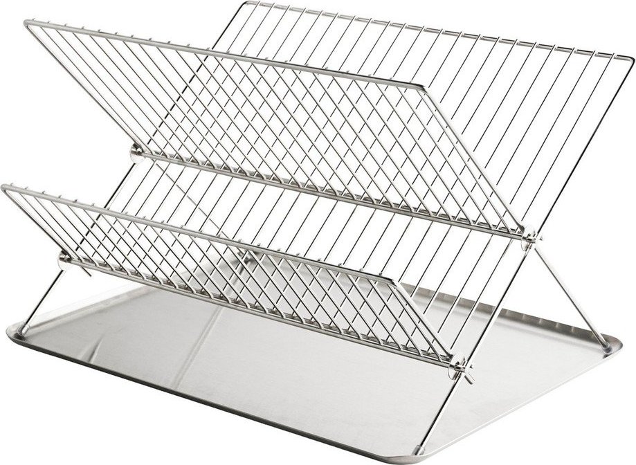 Kovový dvoupatrový odkapávač v leskle stříbrné barvě 41x31 cm Dry-It – Mette Ditmer Denmark Mette Ditmer Denmark