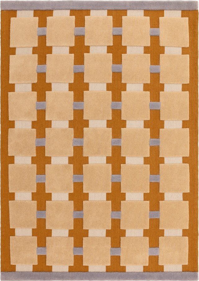 Okrově žlutý ručně tkaný koberec s příměsí vlny 200x290 cm Mallory – MADE Made