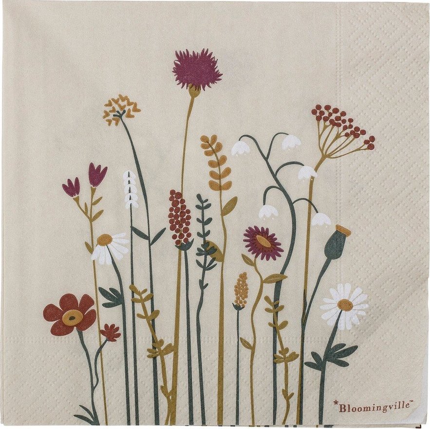 Papírové ubrousky v sadě 20 ks 33x33 cm Paige – Bloomingville Bloomingville