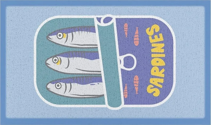 Rohožka z recyklovaného plastu 40x70 cm Sardine Tin – Artsy Doormats