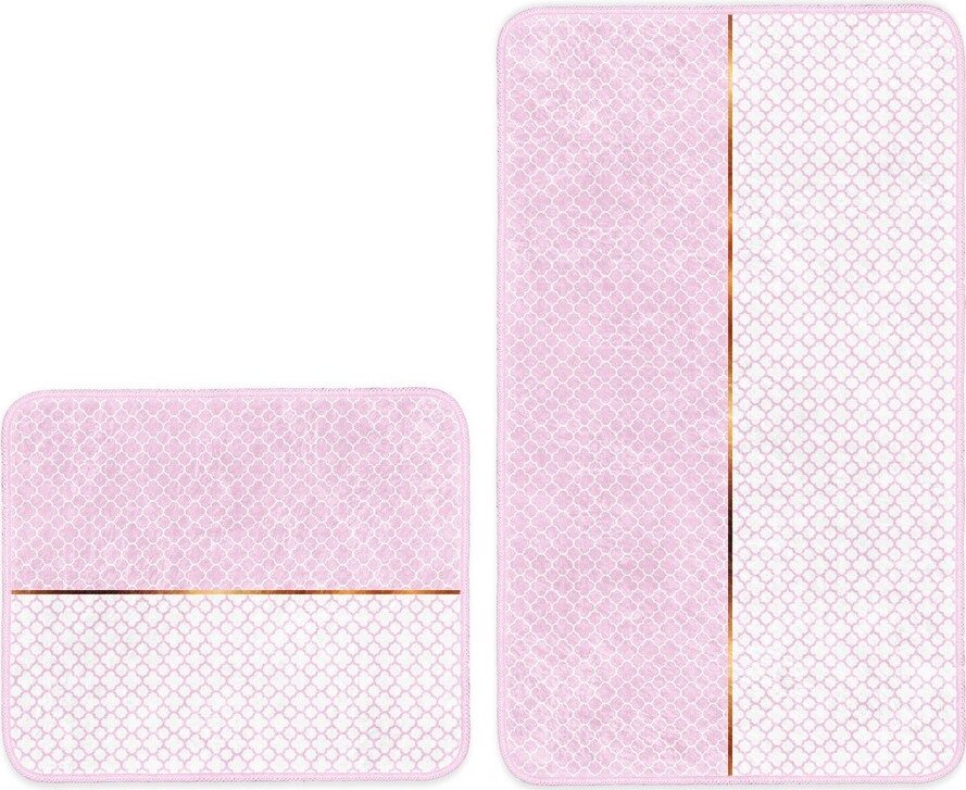 Růžové koupelnové předložky v sadě 2 ks 60x100 cm – Mila Home Mila Home