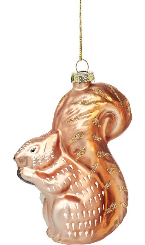 Skleněná ručně vyrobená vánoční ozdoba 11 cm Squirrel – Sass & Belle Sass & Belle