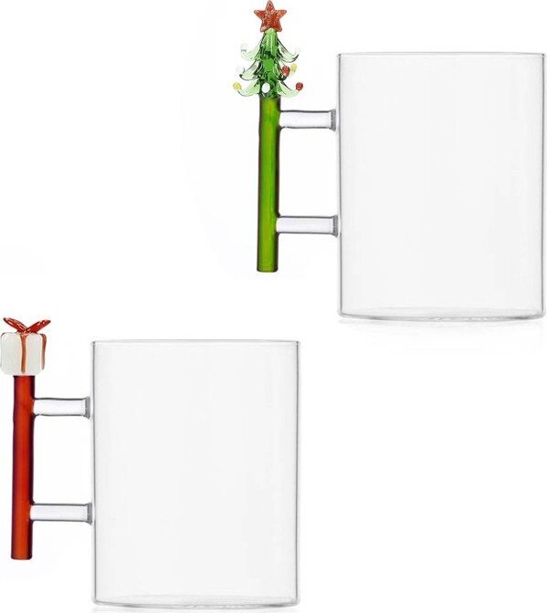Skleněné hrnky v sadě 2 ks s vánočním motivem 450 ml Long Live Xmas – Brandani Brandani