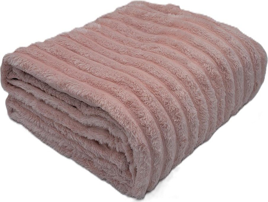 Starorůžová deka 150x200 cm Stripe – My House My House