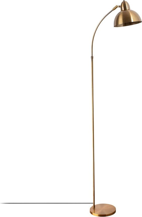 Stojací lampa v mosazné barvě s kovovým stínidlem (výška 162 cm) Marzeo – Opviq lights Opviq lights