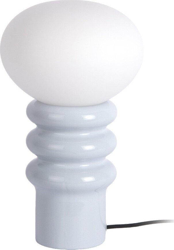 Světle modrá keramická stolní lampa (výška 33