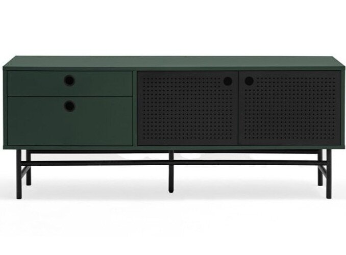 Tmavě zelený TV stolek 140x52 cm Punto - Teulat Teulat