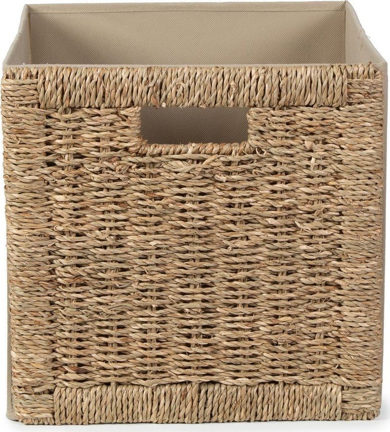 Úložný box z mořské trávy v přírodní barvě 30x30x30 cm – Compactor Compactor