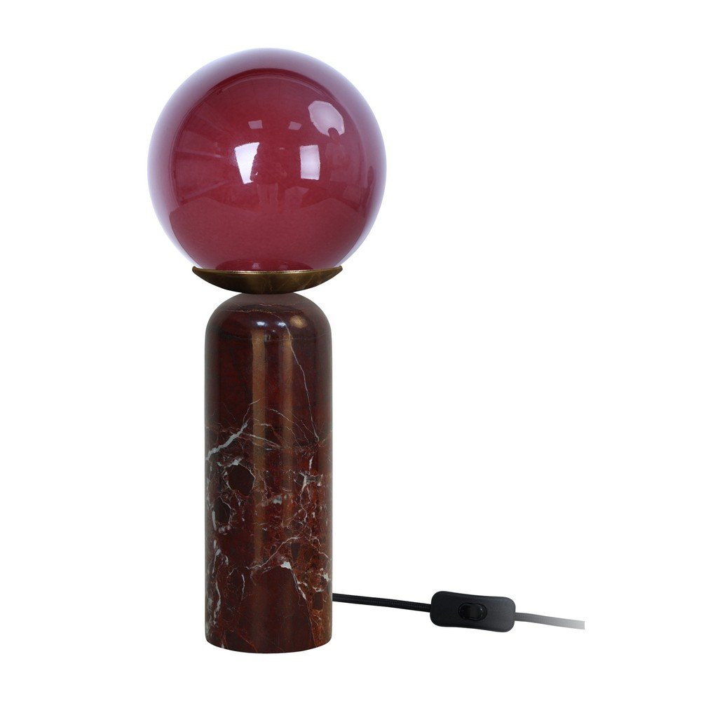 Vínová mramorová stolní lampa (výška 38 cm) Lazio Sphere – Leitmotiv Leitmotiv