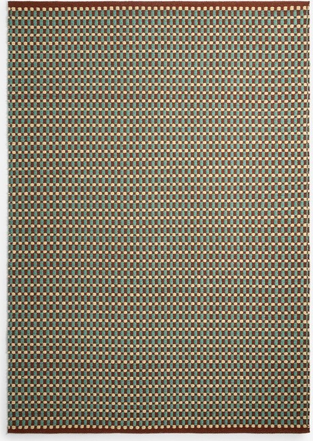 Zelenomodrý ručně tkaný běhoun s příměsí vlny 66x200 cm Ember – MADE Made
