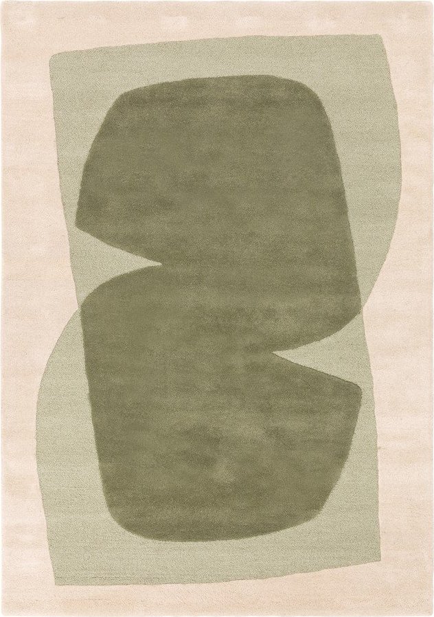 Zelený/béžový ručně tkaný vlněný koberec 200x290 cm Kinney – MADE Made